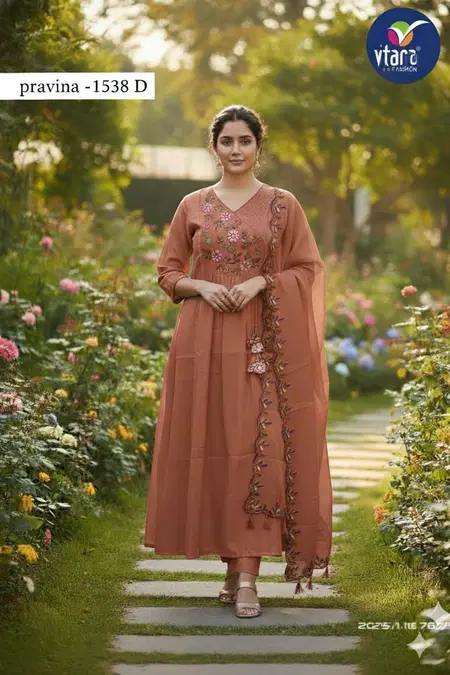 Pravina By Vitara Mul Chanderi Size Combo Kurtis Set Wholesalers In Surat